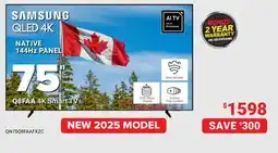 Visions Electronics Samsung Q8FAA 4K Smart TV offer