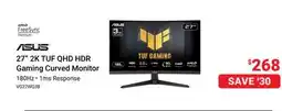 Visions Electronics Asus 27 2K TUF QHD HDR Gaming Curved Monitor offer