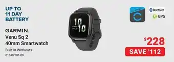 Visions Electronics Garmin Venu Sq 2 40mm Smartwatch offer