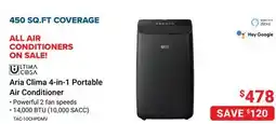 Visions Electronics Aria Clima 4-in-1 Portable Air Conditioner offer