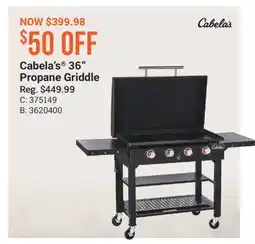 Cabela's Cabela's 36 Propane Griddle offer