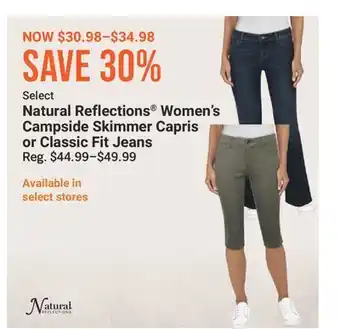 Cabela's Natural Reflections Women's Campside Skimmer Capris or Classic Fit Jeans offer