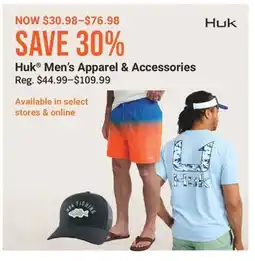 Cabela's Huk Men's Apparel & Accessories offer