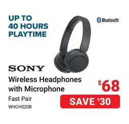 Visions Electronics Sony Wireless Headphones with Microphone offer