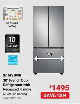 Visions Electronics Samsung 30 French Door Refrigerator with Recessed Handle offer