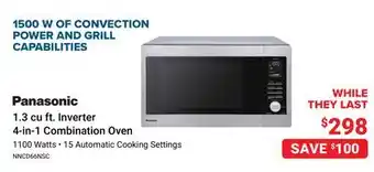 Visions Electronics Panasonic 1.3 cu ft. Inverter 4-in-1 Combination Oven offer