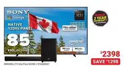 Visions Electronics Sony 120Hz PANEL X90L 4K Smart TV85 offer