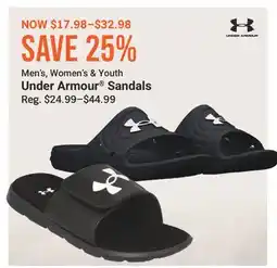 Cabela's Under Armour Sandals offer