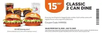 Harvey’s CLASSIC 2 CAN DINE offer