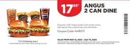 Harvey’s ANGUS 2 CAN DINE offer