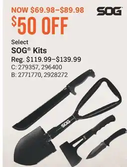 Cabela's Select SOG Kits offer
