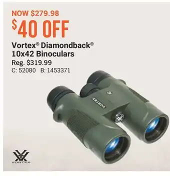 Cabela's Vortex Diamondback 10x42 Binoculars offer