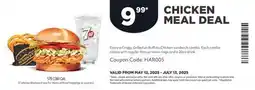 Harvey’s CHICKEN MEAL DEAL offer