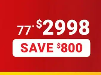 Visions Electronics LG 77 4K Smart TV offer
