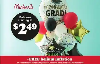 Michaels Balloons offer