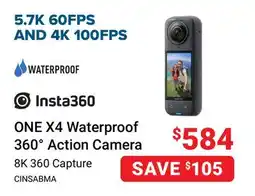 Visions Electronics ONE X4 Waterproof 360° Action Camera offer