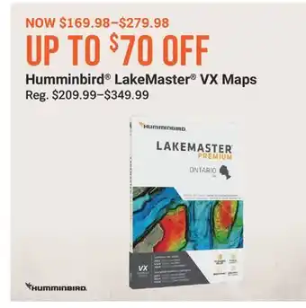 Cabela's Humminbird LakeMaster VX Maps offer