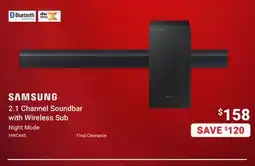 Visions Electronics Samsung 2.1 Channel Soundbar with Wireless Sub offer