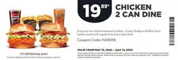 Harvey’s CHICKEN 2 CAN DINE offer