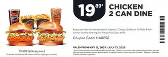 Harvey’s CHICKEN 2 CAN DINE offer