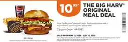 Harvey’s THE BIG HARV ORIGINAL MEAL DEAL offer