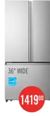 The Brick Hisense 36 26.6 Cu. Ft. French-Door Refrigerator - Titanium - RF27A3FSE offer