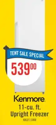 The Brick Kenmore 23.4 11 Cu. Ft. Convertible Upright Refrigerator-Freezer - White - KKUF11-W offer