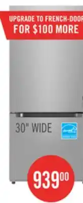 The Brick Midea 18.7 Cu. Ft. Bottom-Freezer Refrigerator - MRB19B7AST offer