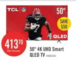 The Brick TCL 50 QLED Pro 4K UHD HDR Pro+ 60Hz Google Smart TV (50Q651G-CA) offer
