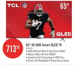 The Brick TCL 65 QLED Pro 4K UHD HDR Pro+ 60Hz Google Smart TV (65Q651G-CA) offer