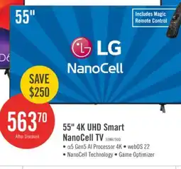 The Brick LG 55 Nanocell 4K UHD HDR10+ HGiG ThinQ 60Hz Smart TV (55NANO75UQA.ACC) offer