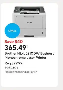 Staples Brother HL-L5210DW Business Monochrome Laser Printer offer