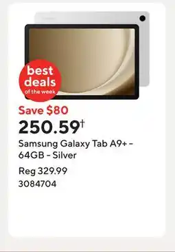 Staples Samsung Galaxy Tab A9+ - 64GB - Silver offer