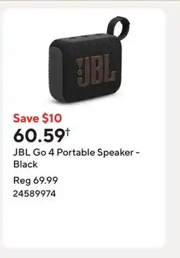 Staples JBL Go 4 Portable Speaker - Black offer
