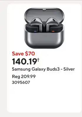 Staples Samsung Galaxy Buds3 - Silver offer