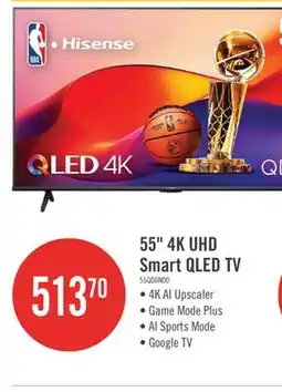 The Brick Hisense 55 QLED 4K UHD HDR10+ Dolby Vision 60Hz Google Smart TV (55QD6N) offer
