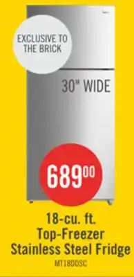 The Brick Midea 18 Cu. Ft. Top-Freezer Refrigerator - MT18DDSCR1RCM offer