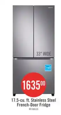 The Brick Samsung 33 17.5 Cu. Ft. Counter-Depth French-Door Refrigerator - Stainless Steel - RF18A5101SR/AA offer