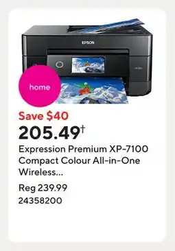 Staples Expression Premium XP-7100 Compact Colour All-in-One Wireless Inkjet Printer offer