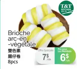 T&T Supermarket BRIOCHE ARC-EN - VÉGÉTALE, 8PCS offer