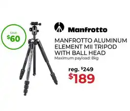 Gosselin Photo MANFROTTO ALUMINUM ELEMENT MII TRIPOD WITH BALL HEAD offer