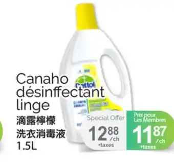 T&T Supermarket CANAHO DESINFFECTANT LINGE, 1.5L offer