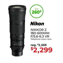 Gosselin Photo NIKKOR Z 180-600MM F/5.6-6.3 VR offer