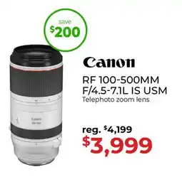 Gosselin Photo RF 100-500MM F/4.5-7.1L IS USM offer
