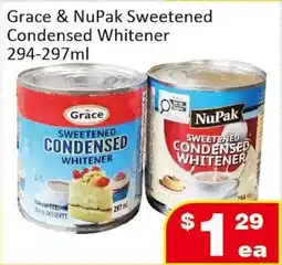 Jian Hing Supermarket Grace & NuPak Sweetened Condensed Whitener offer