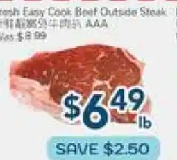 Oceans Fresh Food Market Fresh Easy Cook Beef Outside Steak offer