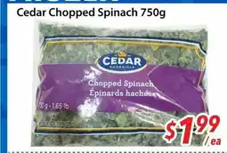 Bestco Food Mart Cedar Chopped Spinach offer