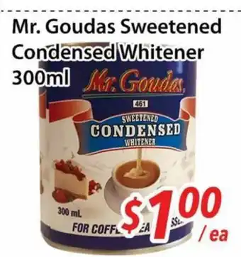 Bestco Food Mart Mr. Goudas Sweetened Condensed Whitener offer