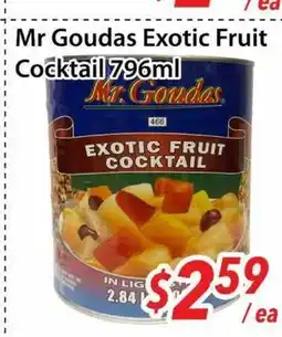 Bestco Food Mart Mr Goudas Exotic Fruit Cocktail offer