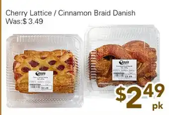 Ample Food Market Cherry lattice/Cinnamon Braid Danish offer